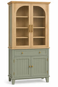 Vitrina de almacenamiento con formas arqueadas, verde y marrón